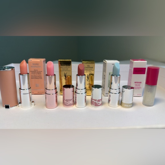 New unused Yves Saint LaurentValentino& Prada Mini set lipstick Collection.